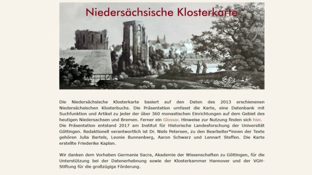 Niedersächsische Klosterkarte