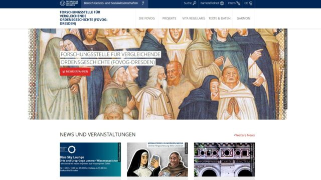 Startseite der Webseite der FOVOG Dresden