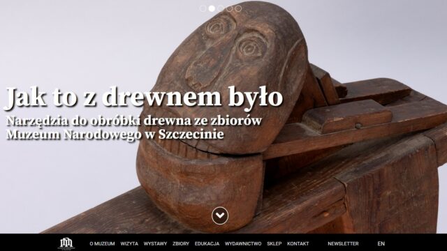 Startseite der Website des Muzeum Narodowe w Szczecin