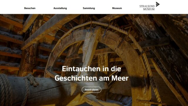 Startseite der Website des Stralsund Museums