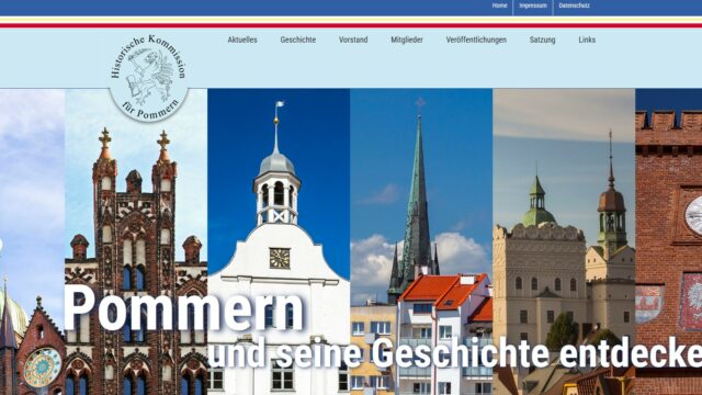 Startseite der Website der HiKo Pommern